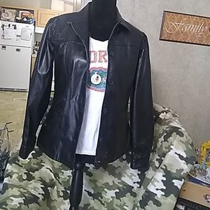 RAVE faux leather jacket - black - small